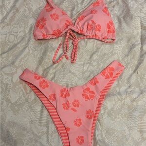 Pink Floral Bikini Set